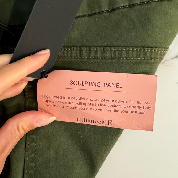 Jen7 by 7 For All Mankind NWT Military Ankle Skinny Jeans Olive 14 - Picture 6 of 10